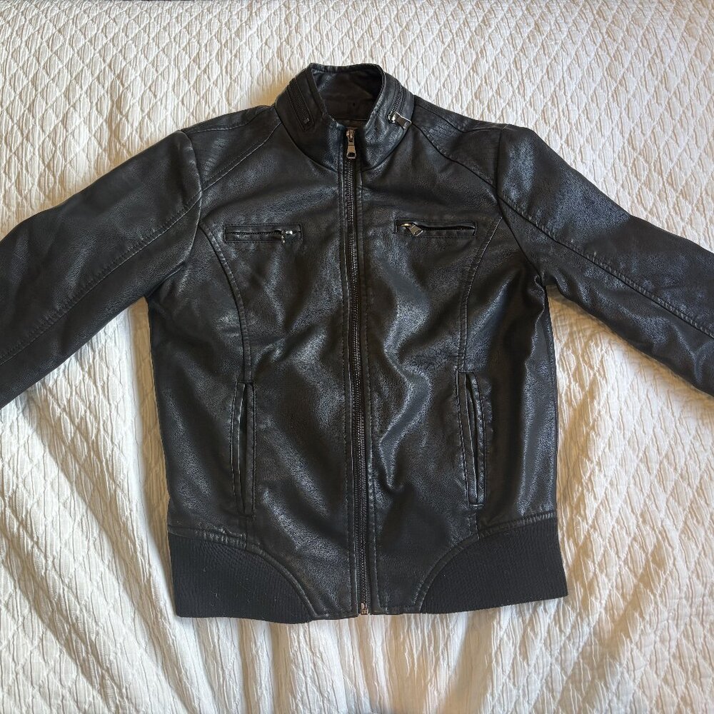 Black Faux Leather Jacket by Ci Sono by Cavalini